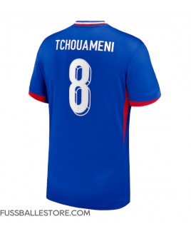 Günstige Frankreich Aurelien Tchouameni #8 Heimtrikot EM 2024 Kurzarm